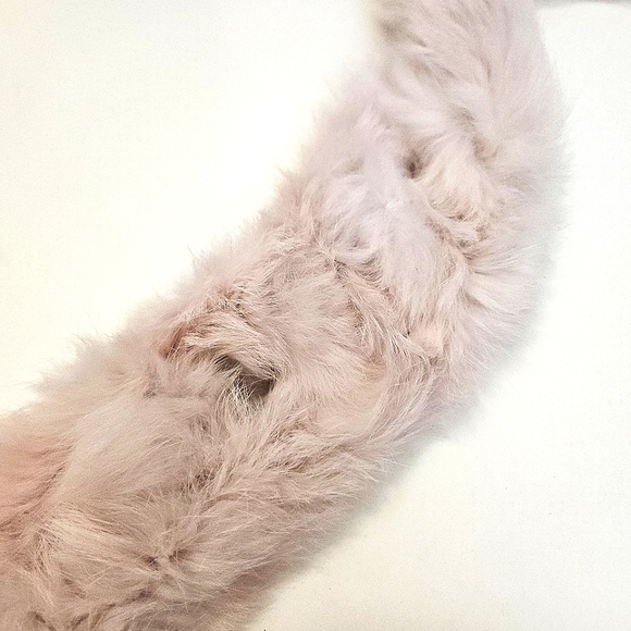 Rabbit Fur Scarf in lovely Pale Pink Color - Picture 4 of 6